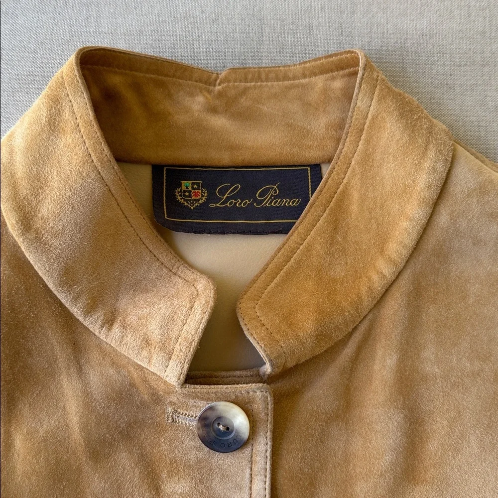 Loro Piana Camel Suede Leather Jacket - Picture 4 of 13